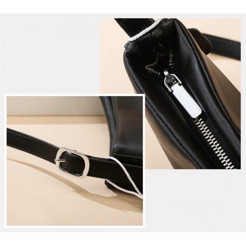 Жіноча шкіряна сумка Julia чорна - 7 фото