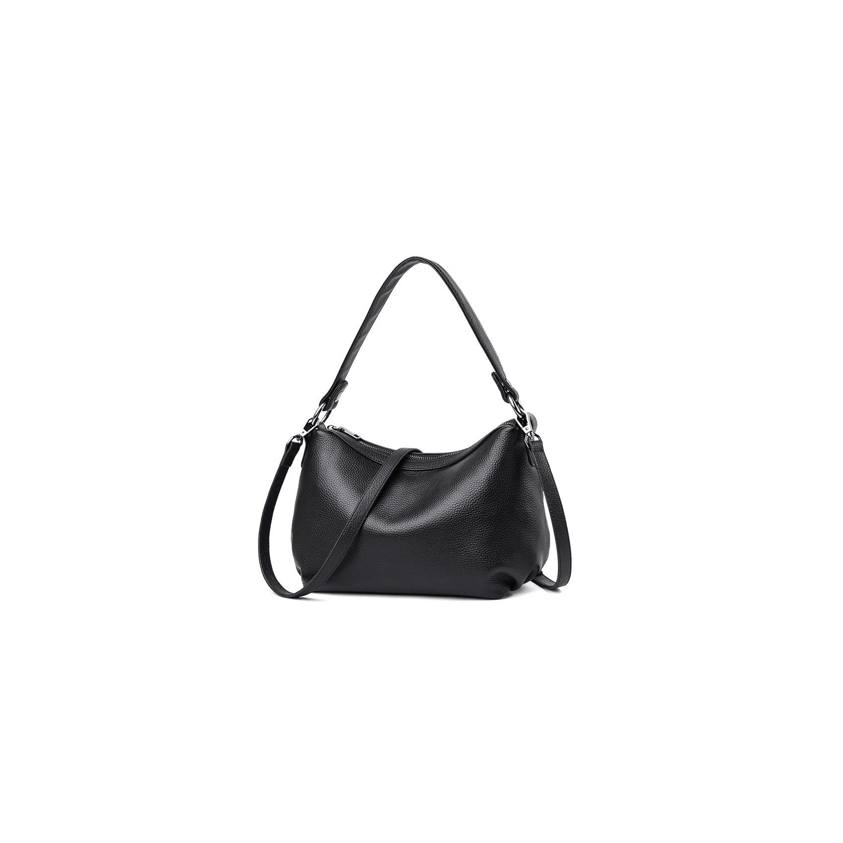 Женская кожаная сумка Caroline черная