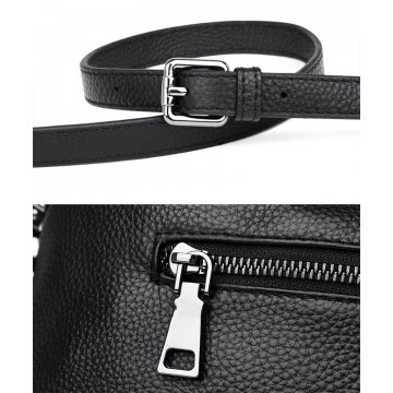 Женская кожаная сумка Caroline черная фото