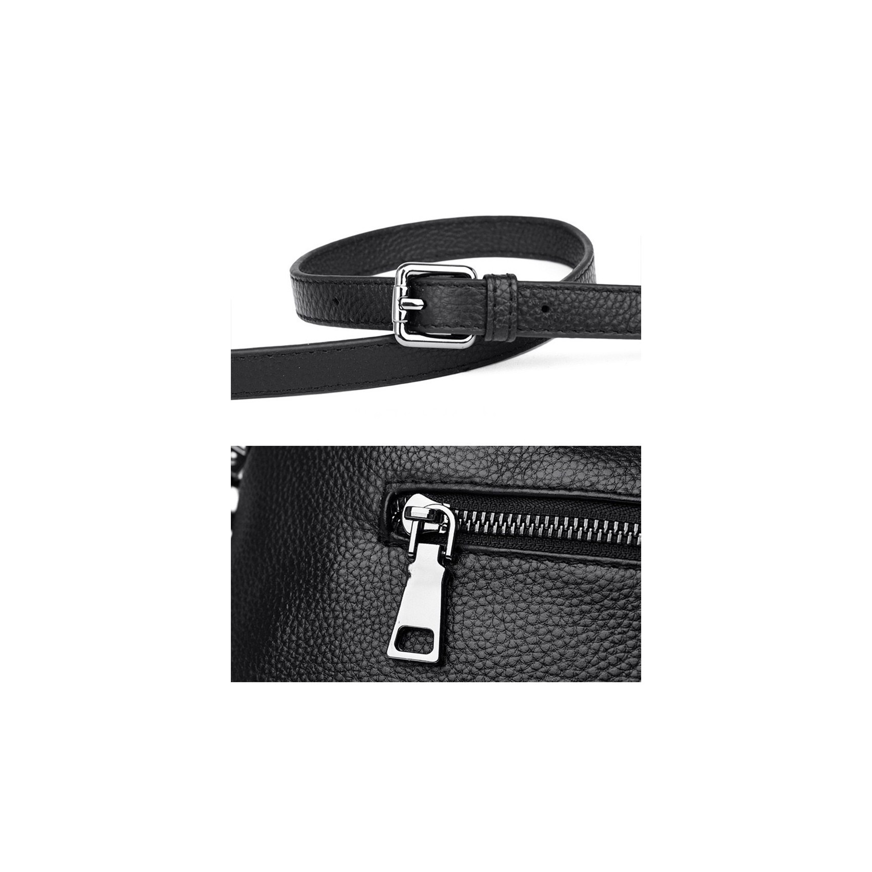 Жіноча шкіряна сумка Caroline чорна