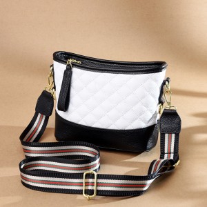 Жіноча шкіряна сумка Janice чорно-біла