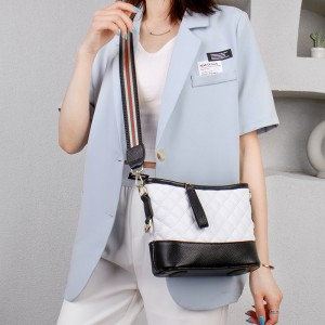 Жіноча шкіряна сумка Janice чорно-біла