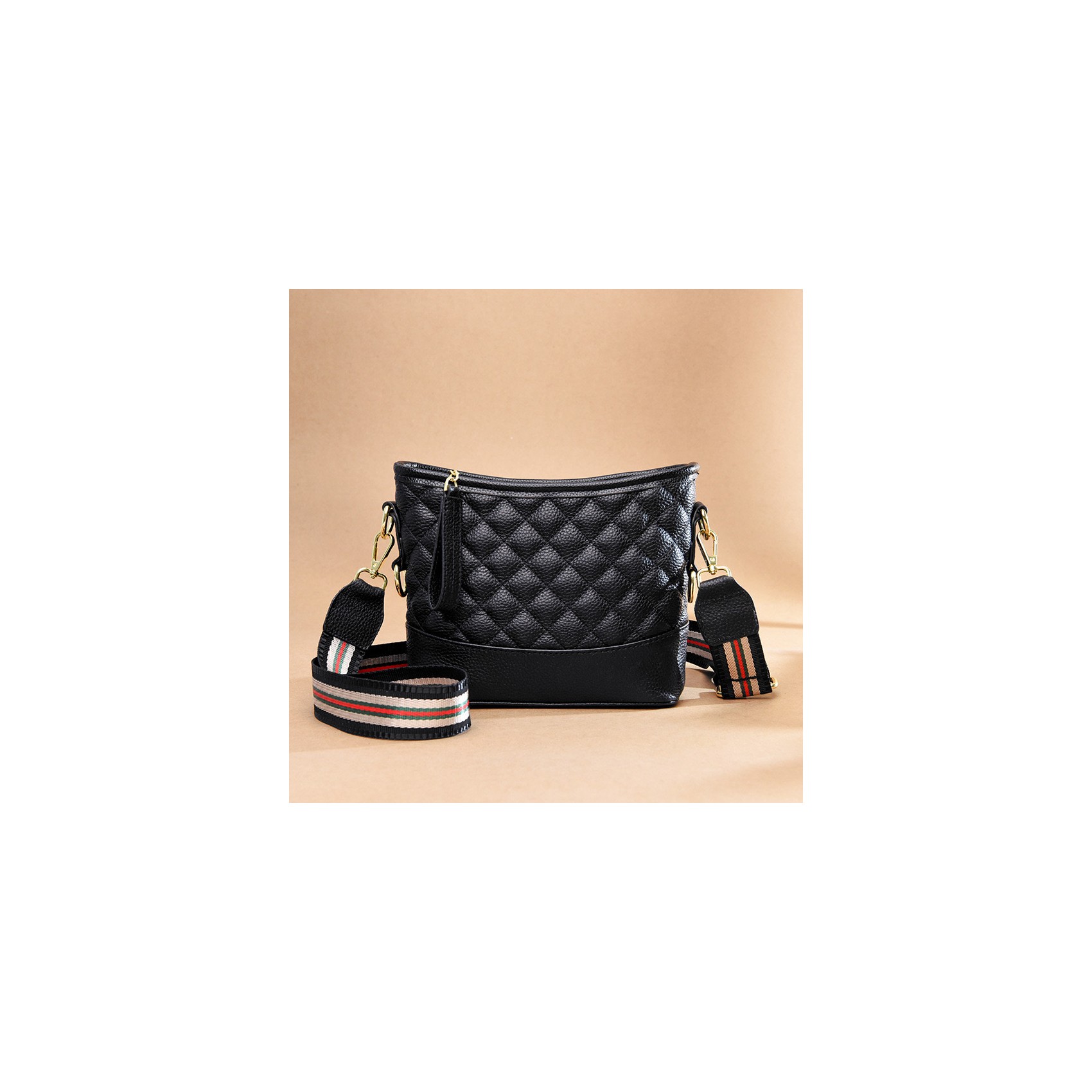 Женская кожаная сумка Janice черная