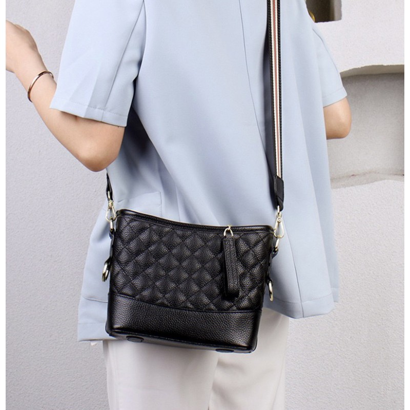 Жіноча шкіряна сумка Janice чорна - 11 фото