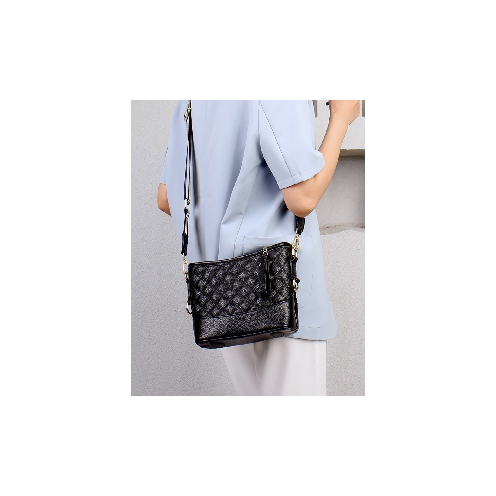 Жіноча шкіряна сумка Janice чорна