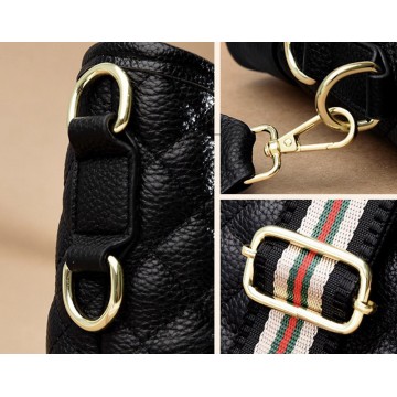 Жіноча шкіряна сумка Janice чорна фото