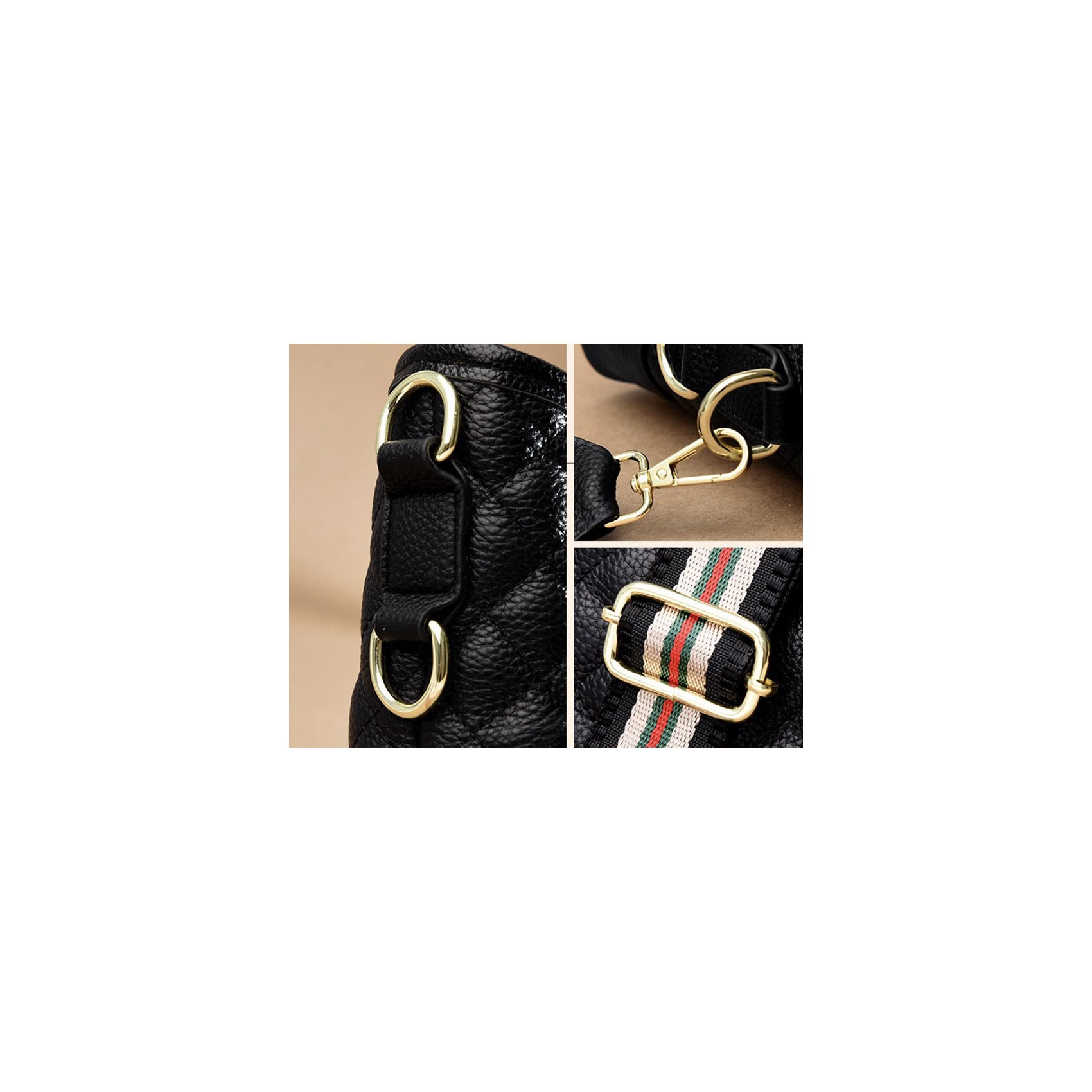 Жіноча шкіряна сумка Janice чорна