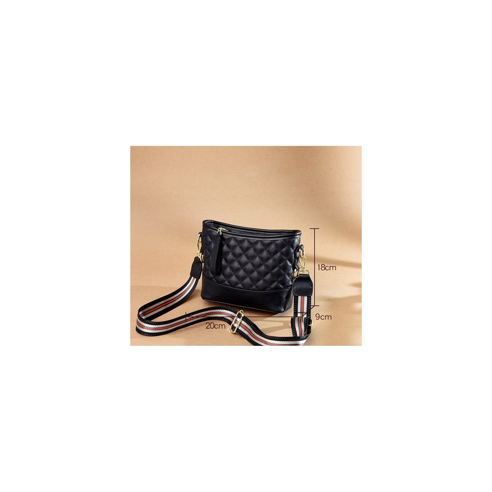 Жіноча шкіряна сумка Janice чорна