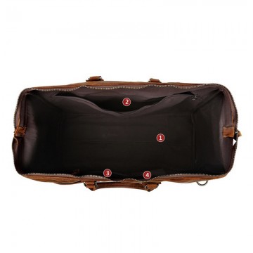 Мужская кожаная дорожная сумка Hubert коричневая фото