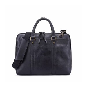 Чоловіча шкіряна сумка для ноутбука Arthur чорна