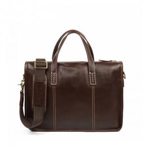 Чоловіча шкіряна ділова сумка Chad темно-коричнева