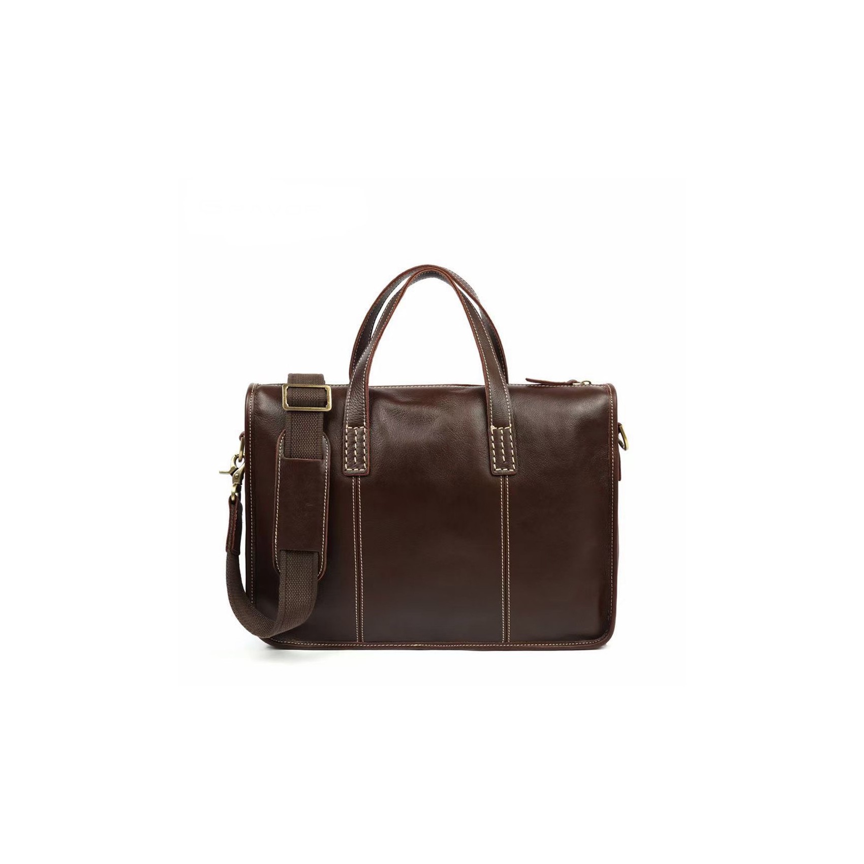 Чоловіча шкіряна ділова сумка Chad темно-коричнева