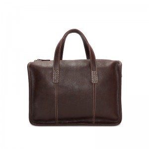 Чоловіча шкіряна ділова сумка Chad темно-коричнева