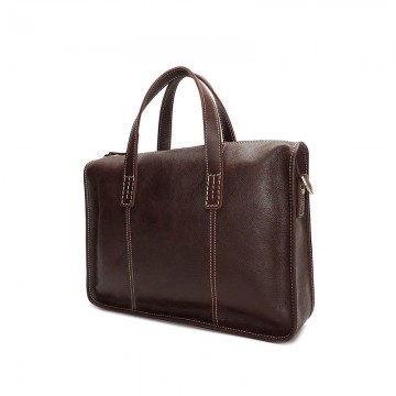 Мужская кожаная деловая сумка Chad темно-коричневая фото