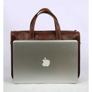 Мужская кожаная деловая сумка Chad темно-коричневая фото