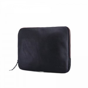 Кожаный чехол сумка для ноутбука и планшета Felix черный