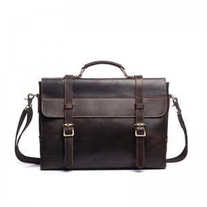 Чоловічий шкіряний портфель Benjamin темно-коричневий