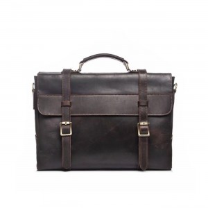Мужской кожаный портфель Benjamin темно-коричневый