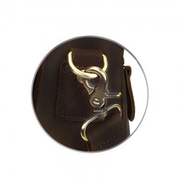 Чоловічий шкіряний портфель Benjamin темно-коричневий фото