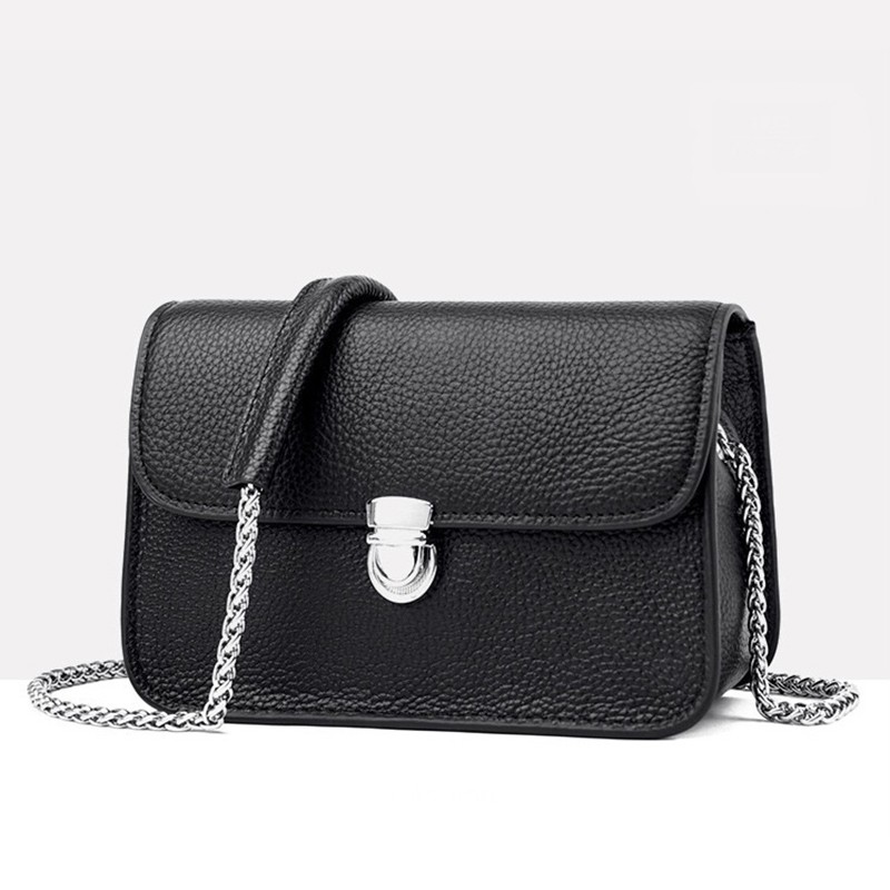 Жіноча шкіряна сумка-клатч Erin чорна - 2 фото