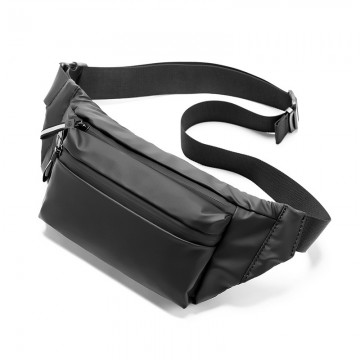 Сумка бананка на пояс черная Street фото