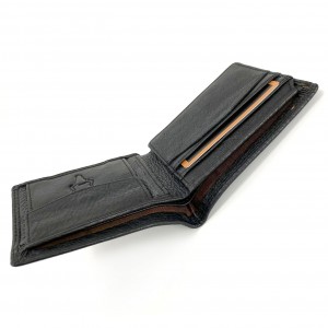 Чоловічий шкіряний гаманець Clan чорний