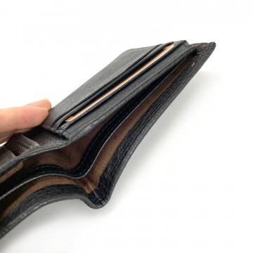 Мужской кожаный кошелек Clan черный фото