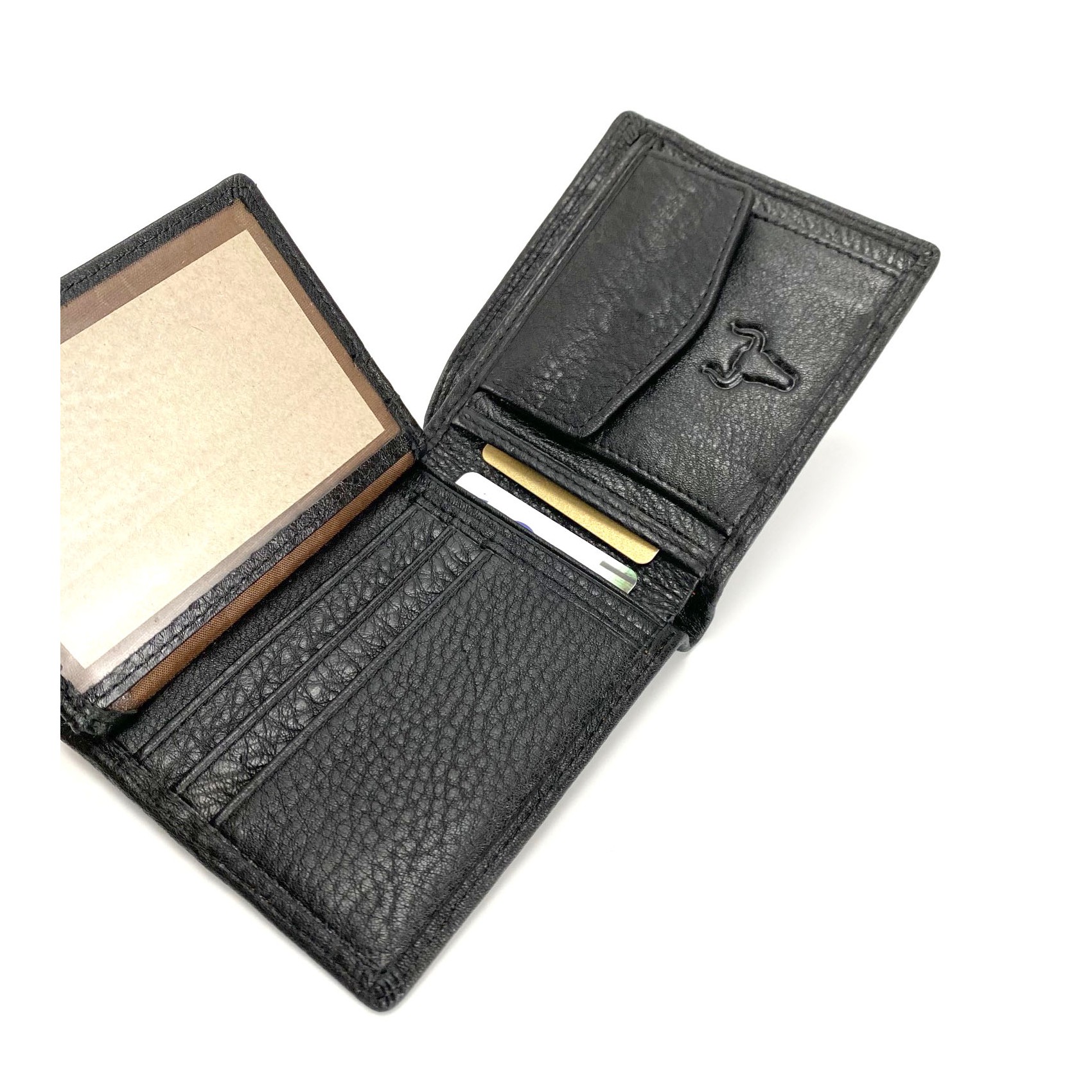 Мужской кожаный кошелек Clan черный