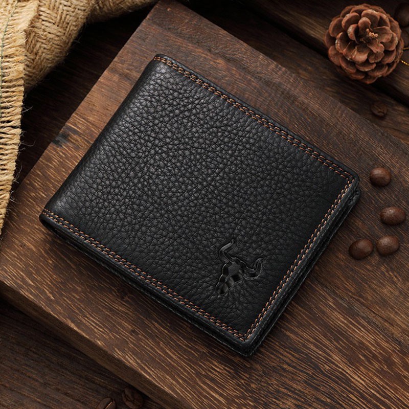 Чоловічий шкіряний гаманець Clan чорний - 5 фото