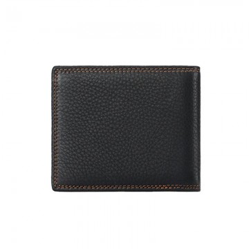 Мужской кожаный кошелек Clan черный фото