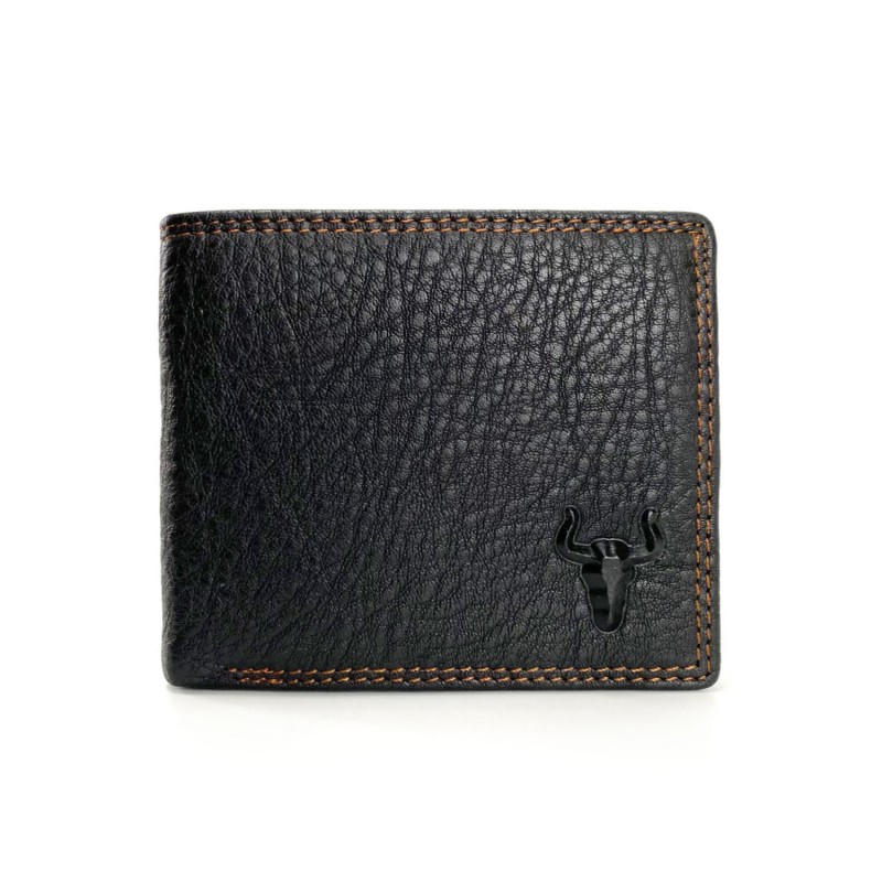 Мужской кожаный кошелек Clan черный фото