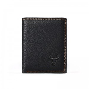 Чоловічий шкіряний гаманець Bull чорний
