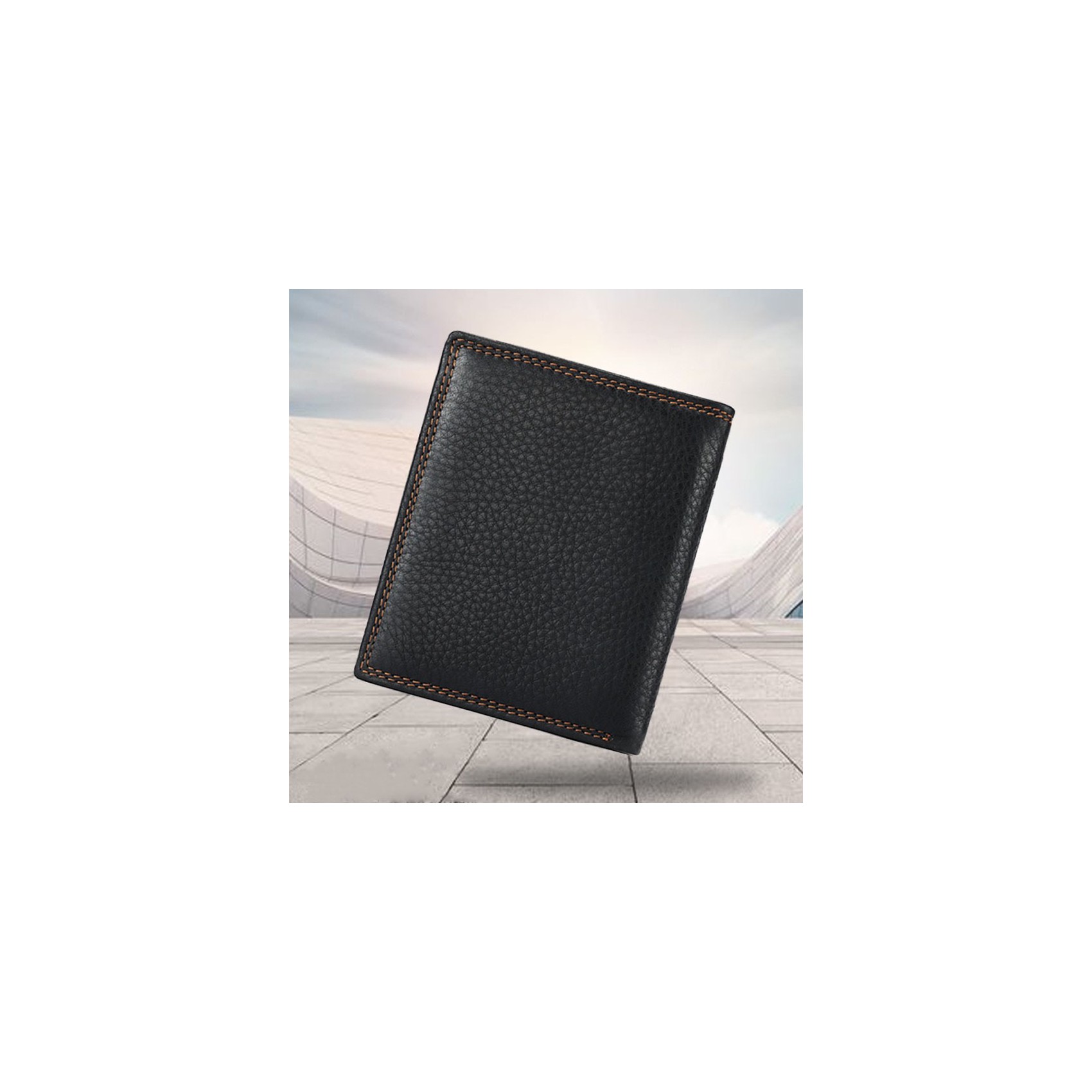 Чоловічий шкіряний гаманець Bull чорний