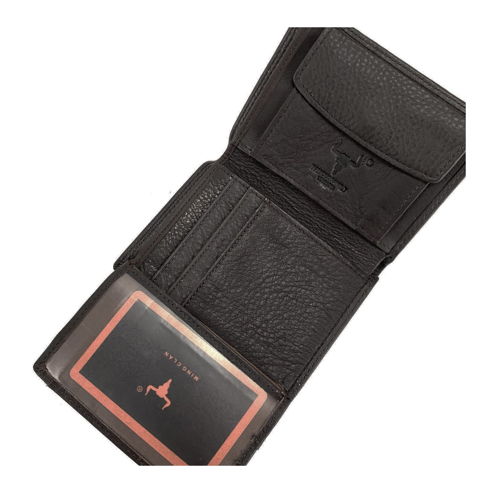 Мужской кожаный кошелек Bull черный