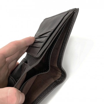 Чоловічий шкіряний гаманець Bull чорний фото