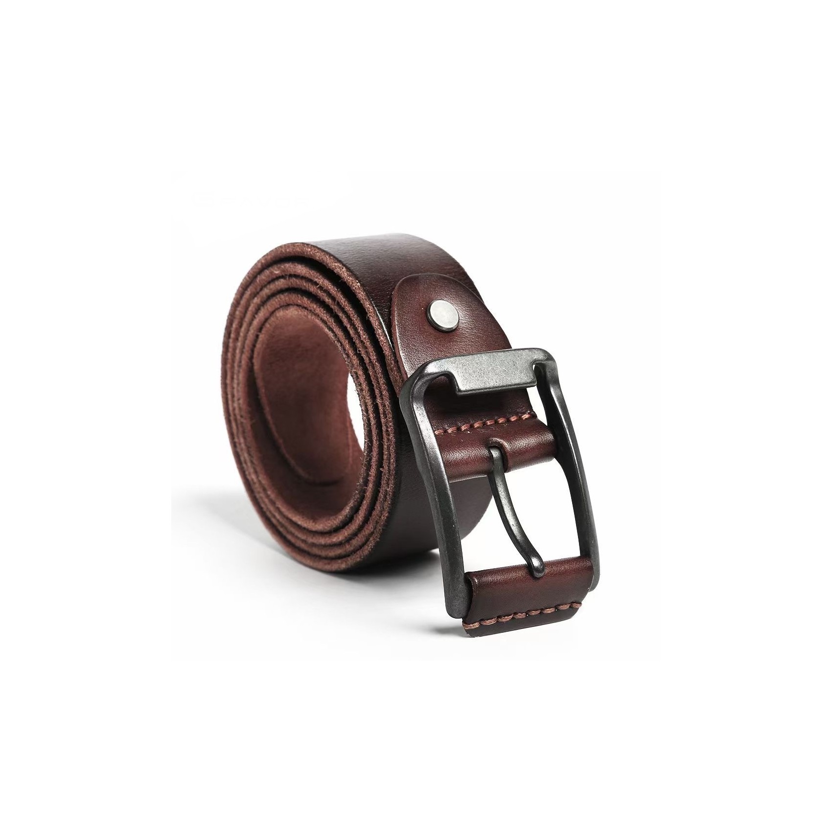 Чоловічий шкіряний ремінь Edwin коричневий