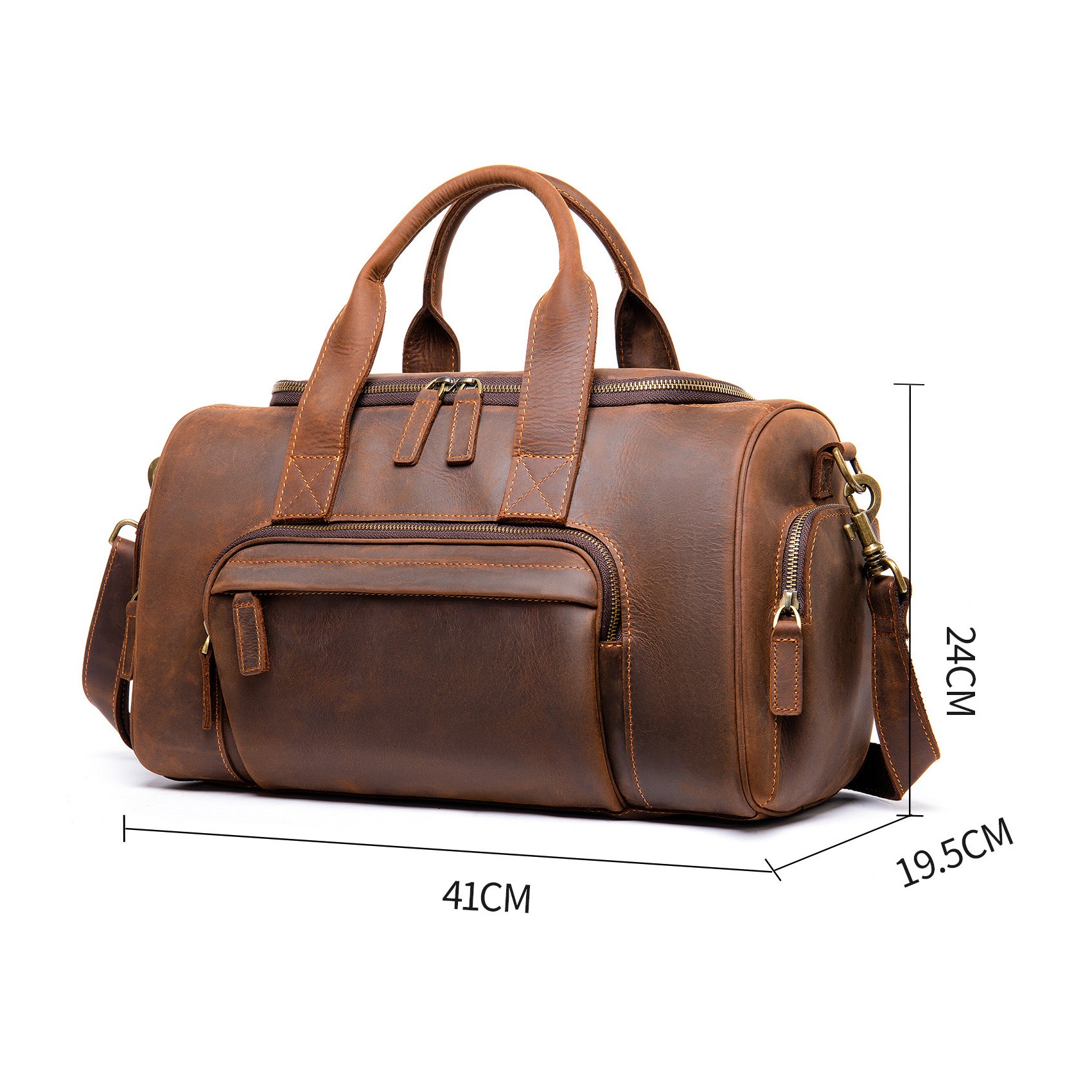 Чоловіча шкіряна дорожня сумка Clifford коричнева