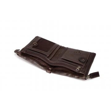 Мужской кожаный кошелек Corrida темно-коричневый фото