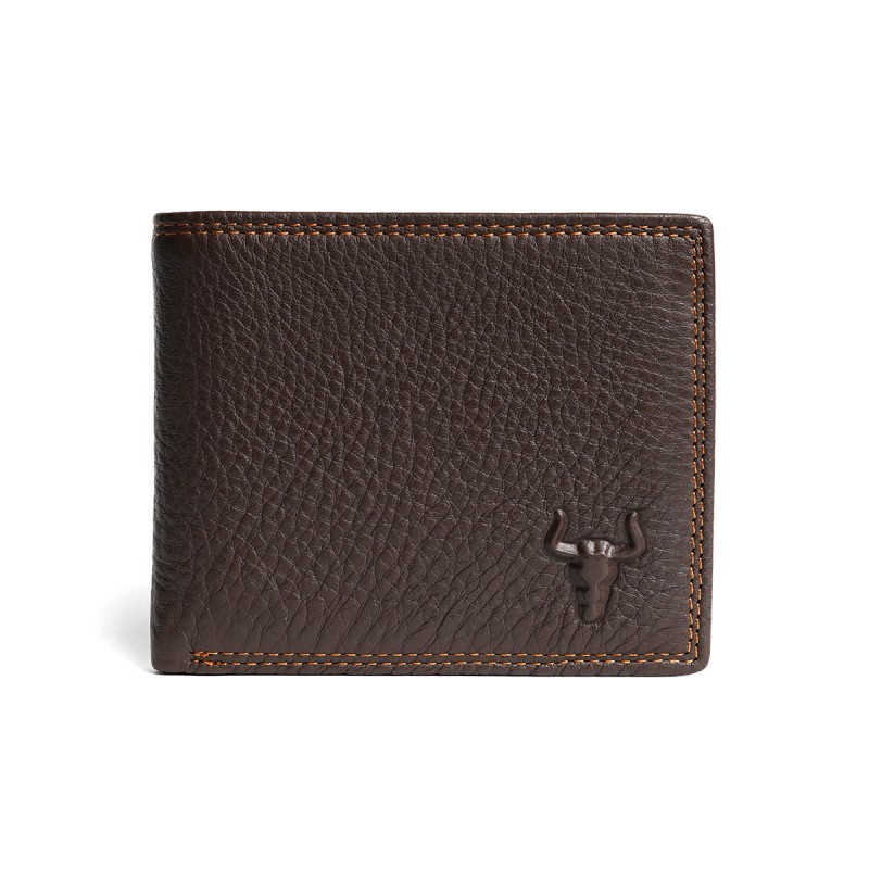 Чоловічий шкіряний гаманець Clan темно-коричневий