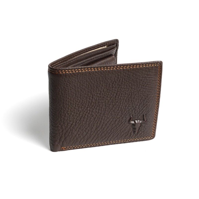 Чоловічий шкіряний гаманець Clan темно-коричневий - 1 фото