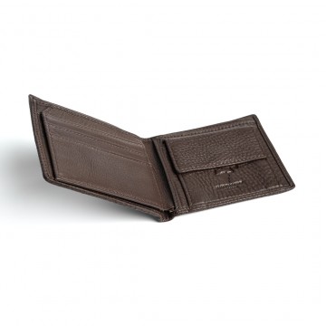 Мужской кожаный кошелек Clan темно-коричневый фото