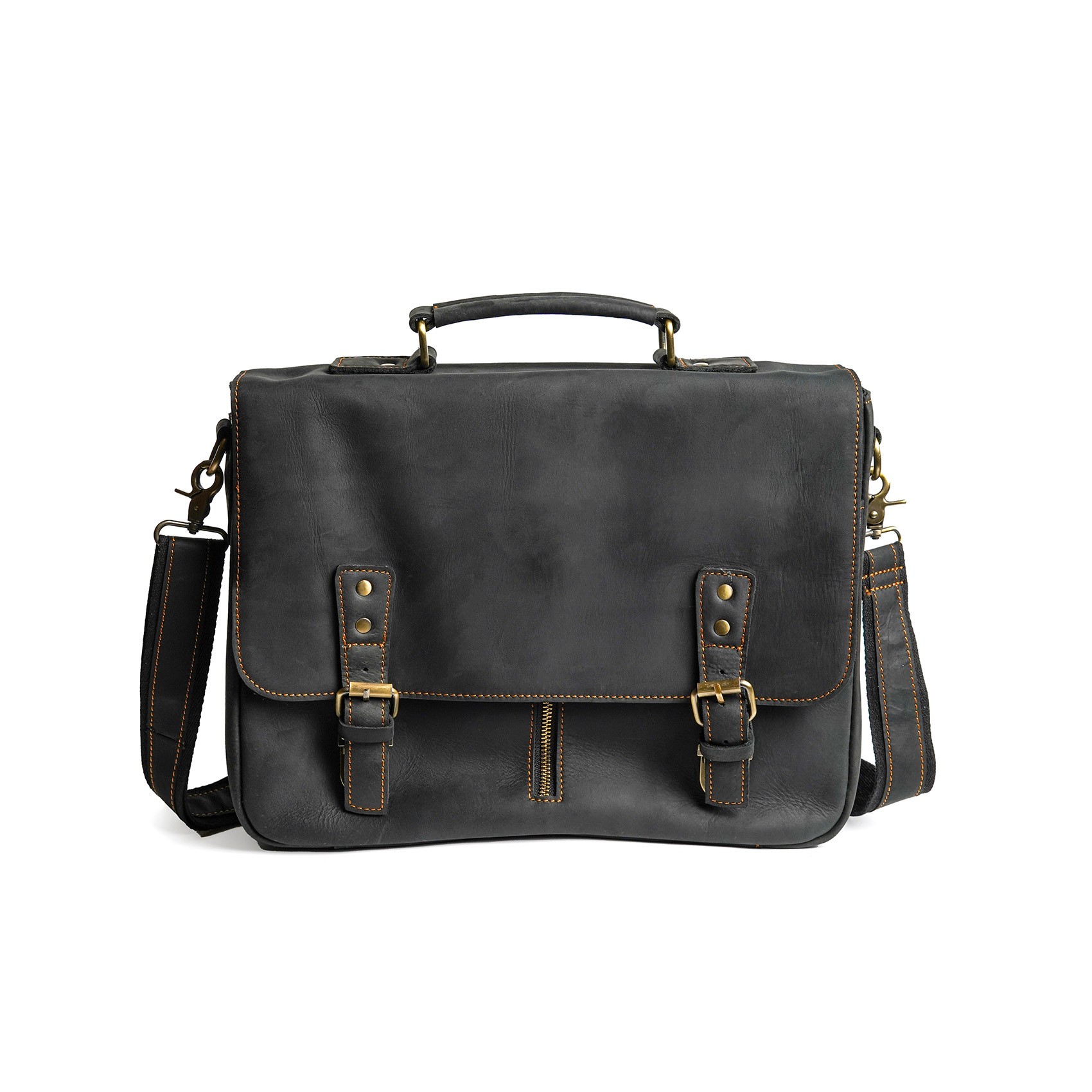 Чоловічий шкіряний портфель Jonathan чорний торф