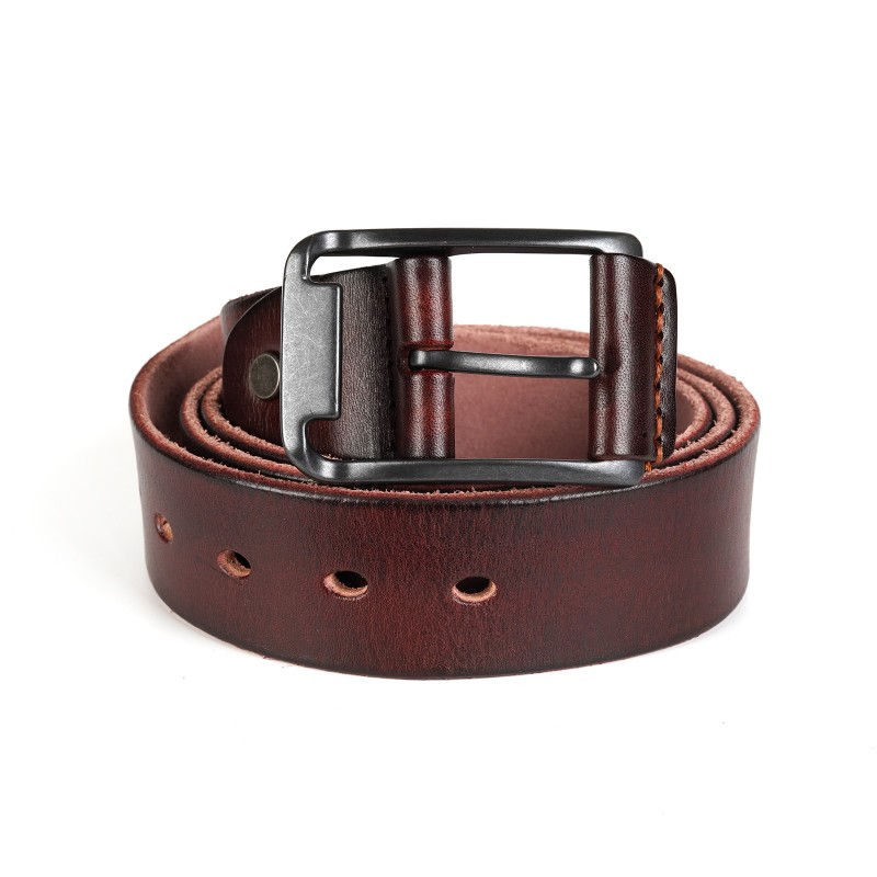 Чоловічий шкіряний ремінь Edwin коричневий - 1 фото