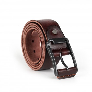 Мужской кожаный ремень Edwin коричневый фото