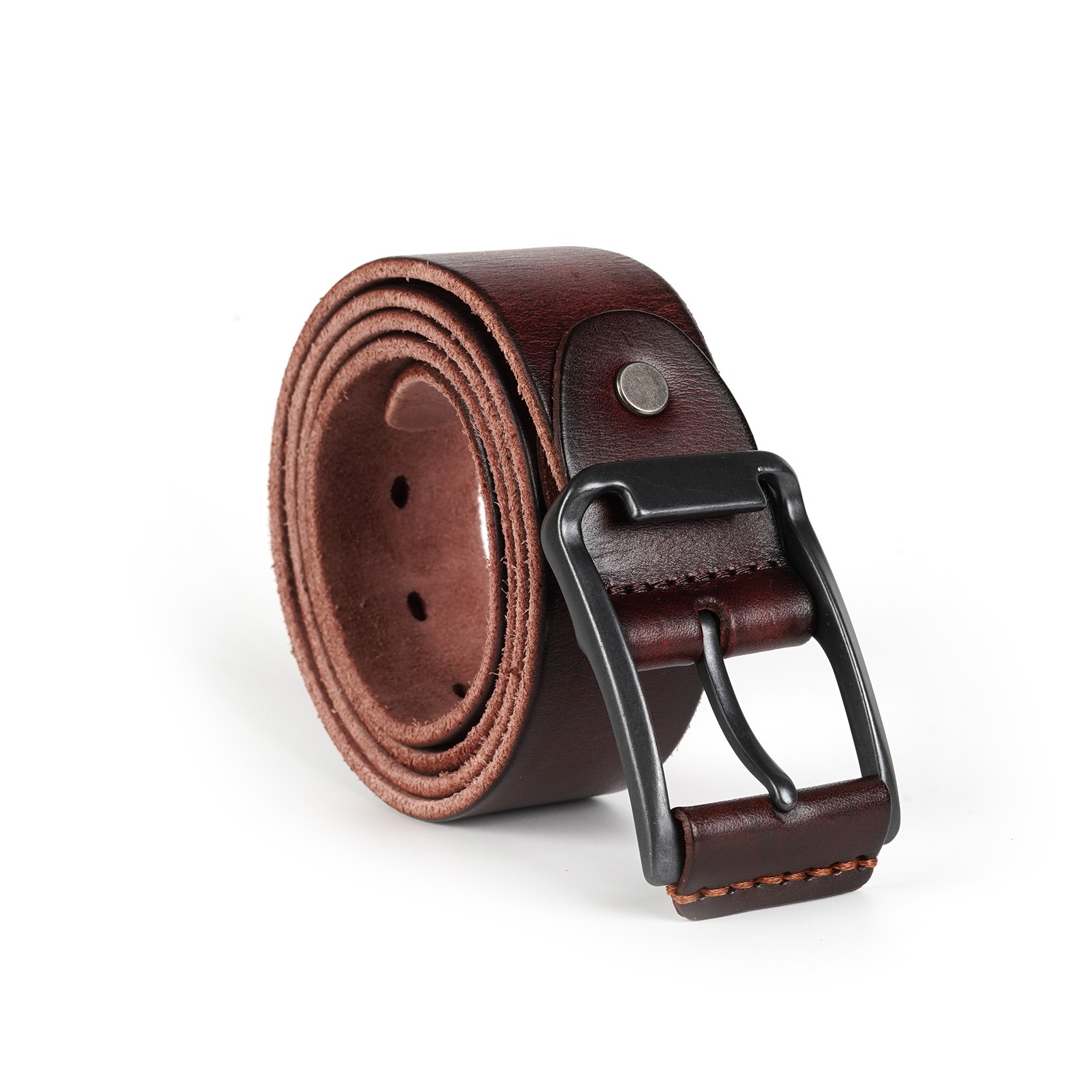 Мужской кожаный ремень Edwin коричневый
