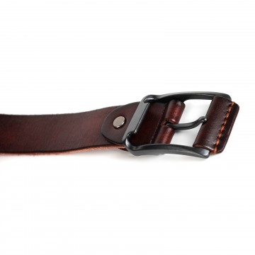 Мужской кожаный ремень Edwin коричневый фото