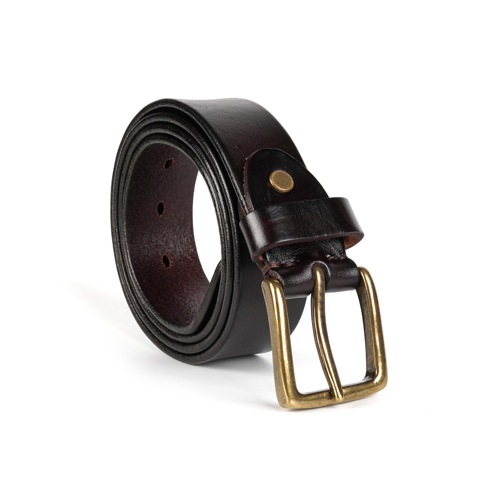 Мужской кожаный ремень Bolton темно-коричневый