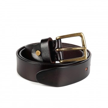 Мужской кожаный ремень Bolton темно-коричневый фото
