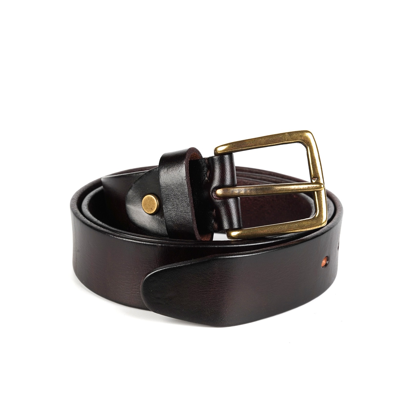 Мужской кожаный ремень Bolton темно-коричневый