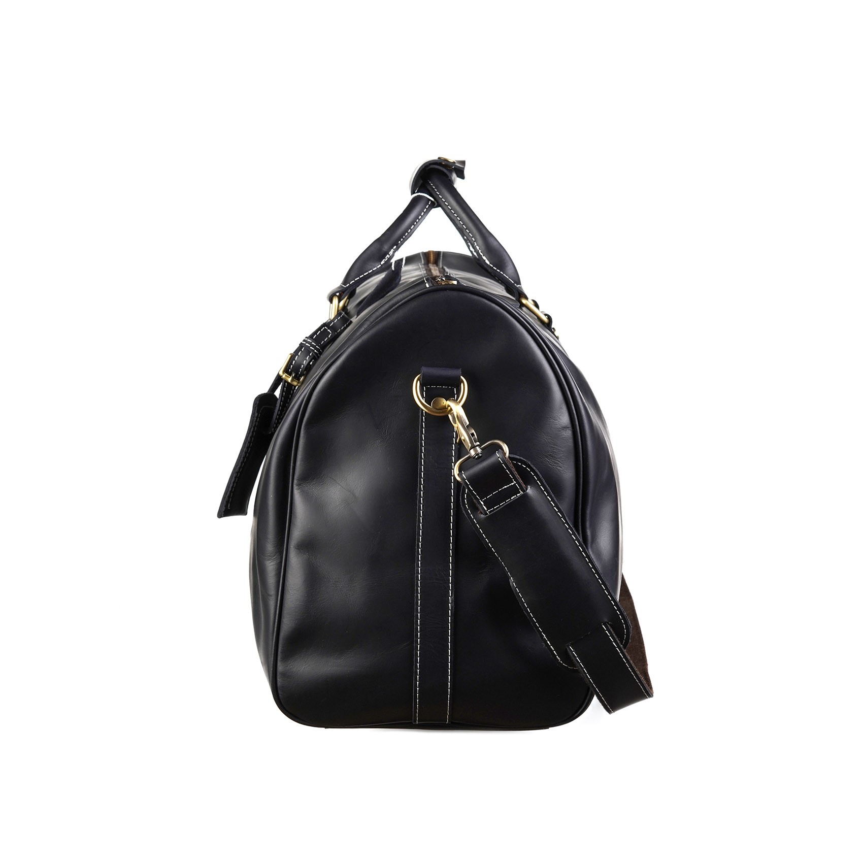 Чоловіча шкіряна дорожня сумка Oswald чорна